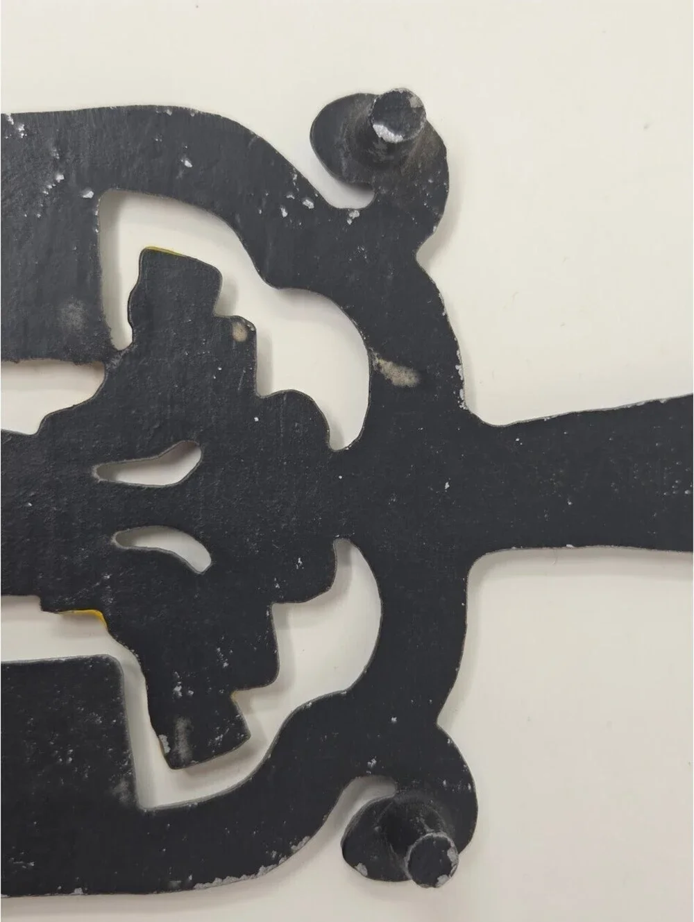 Vintage Cast Iron Trivet Wall Hanging With Floral Candle And Heart Motif Decor